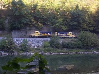 Train in the Canyon