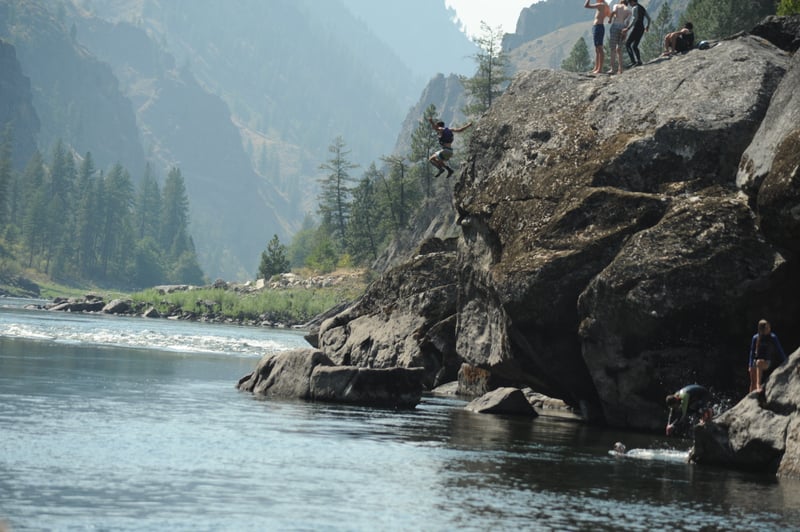Jump Rock at Johnson Creek Camp
