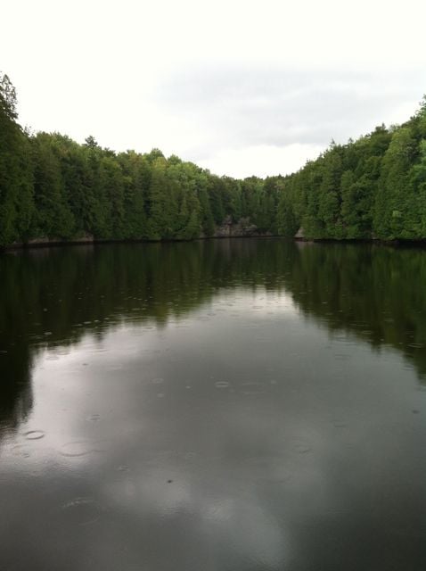 Pond above the Trenton Falls dam.