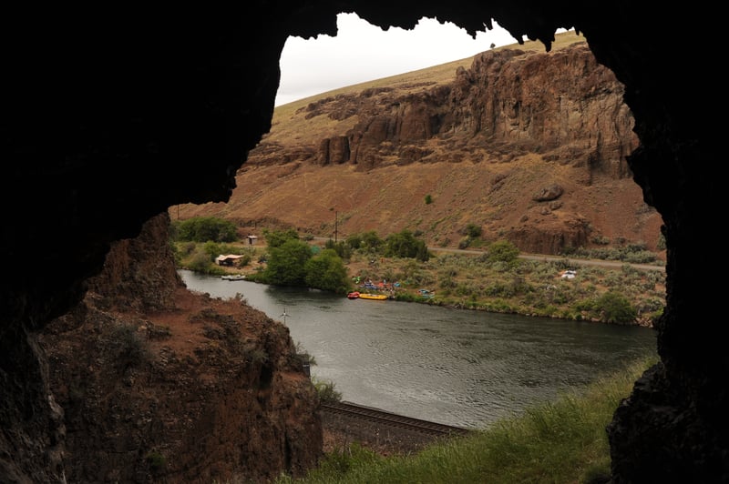 Buckskin Mary Camp Viewed from the Cave