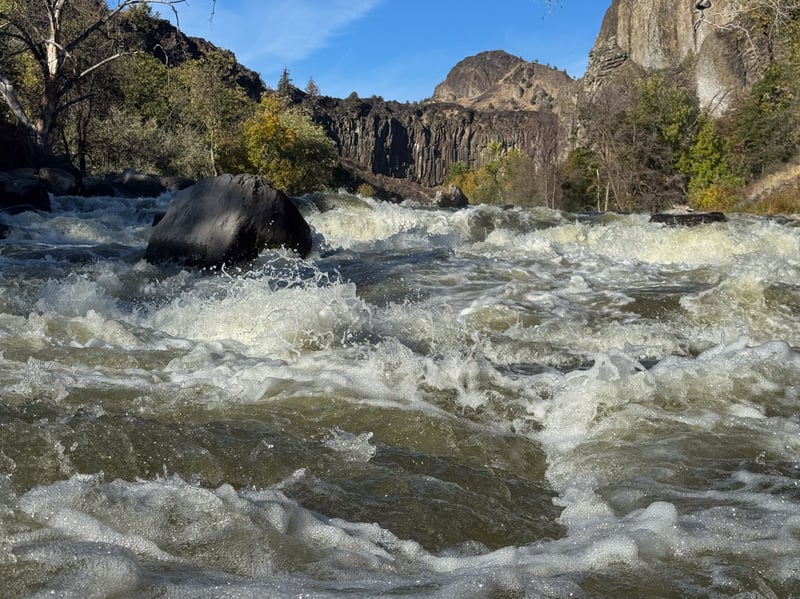 Upstream view of rapid