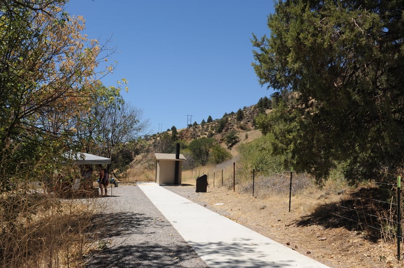 Path to the Toilet, Bike Racks, and Picnic Area at K’účasčas
