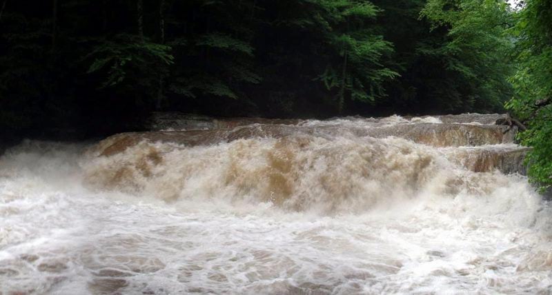 Waterfall at Mile Five of the Laurel Fork
