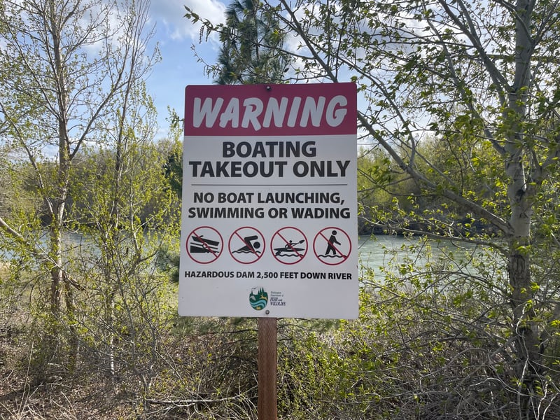 Take-out Warning Sign