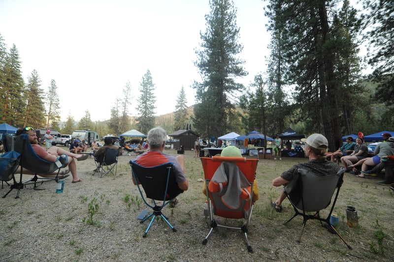 Gathered for the Evening Program at Hot Springs Campground