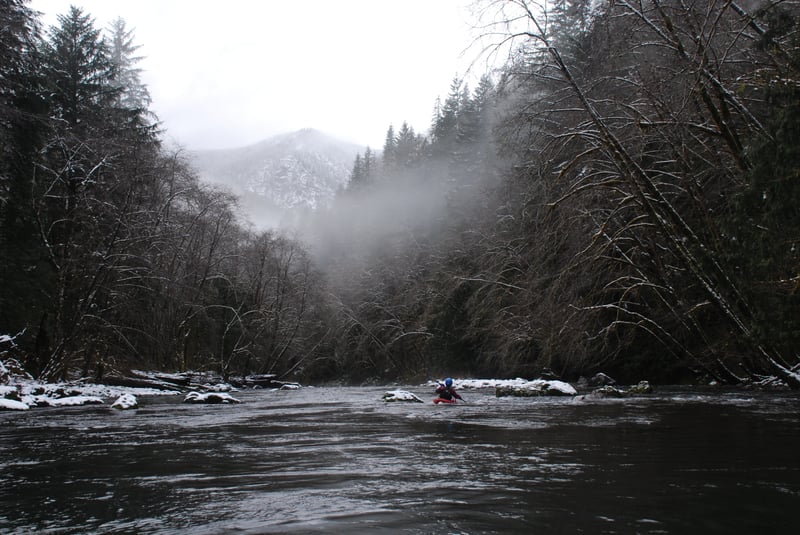 Paddling on the Kilchis