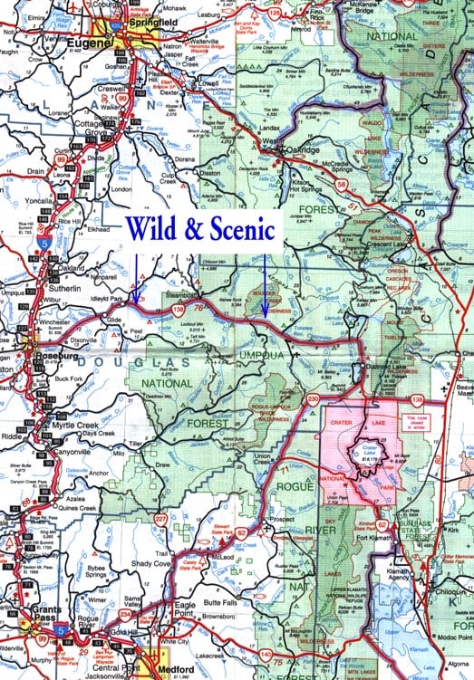 North Umpqua Road Map