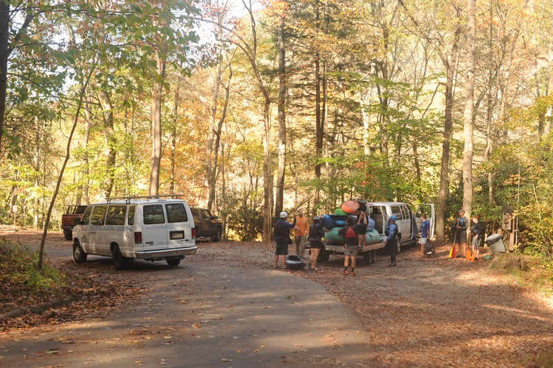 Outfitter Parking at Bruner Run Take-Out
