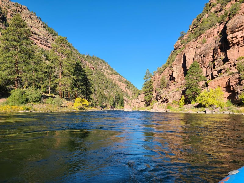 Looking up river just after Little Steamboat Rapid (Section A)