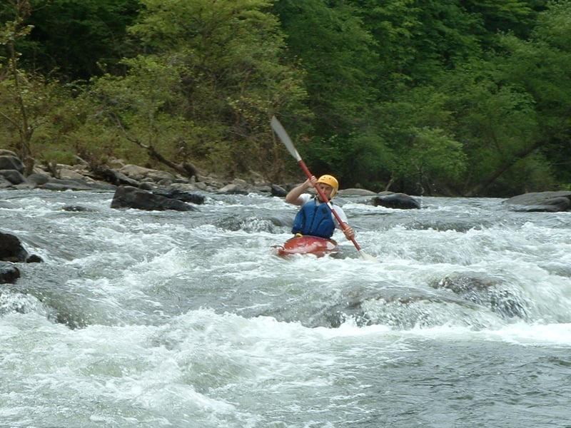 Bill on the Emory at 490 CFS