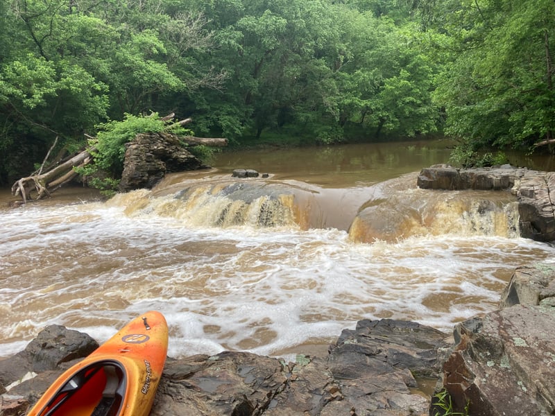 Dam drop 1/4 mile before Moores mill bridge