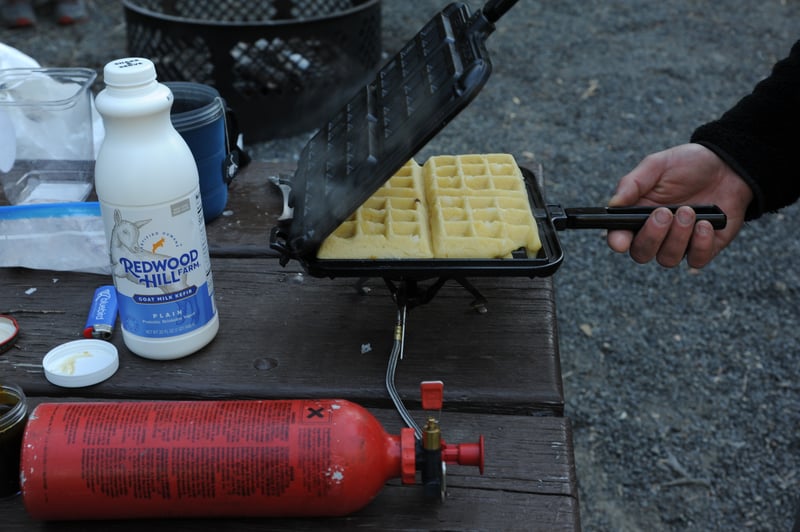 Waffles on the MSR Stove
