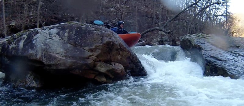  Brandon Holley boofing at Little Heinzerling