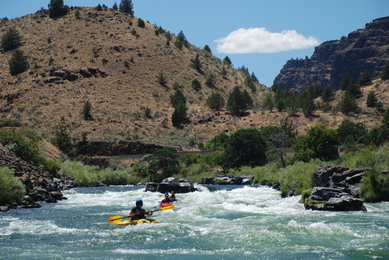 Looking Back Upstream at Wapinita Rapids