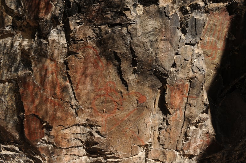 Pictographs at Bernard Creek