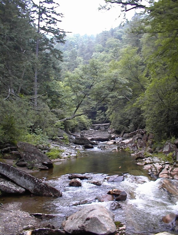 committing gorge from below