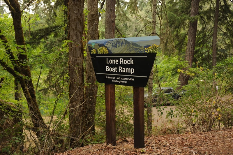 Lone Rock Boat Slide Sign