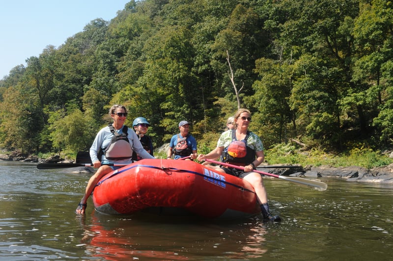 Raft on the French Broad