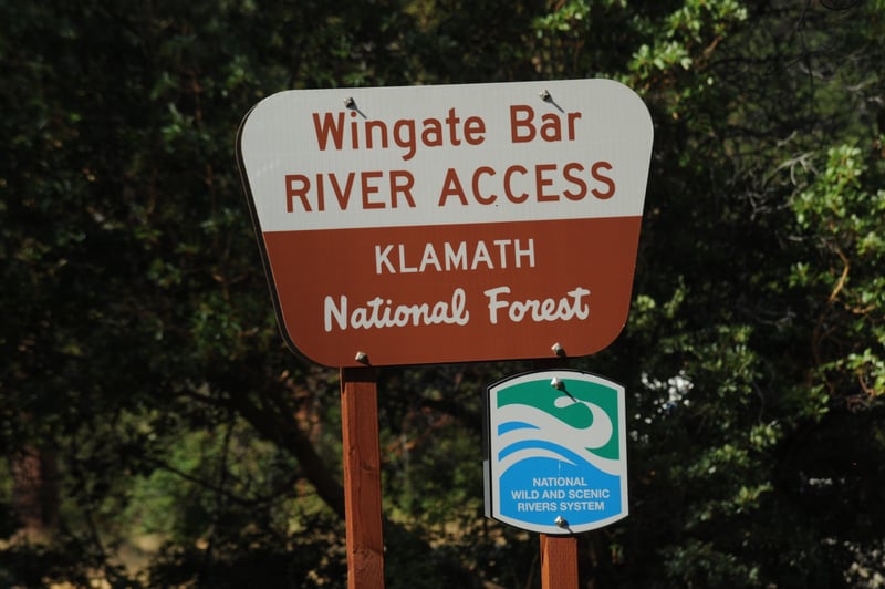 Wingate Bar River Access Sign