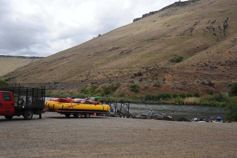 Loading Boats at Harpham Flat