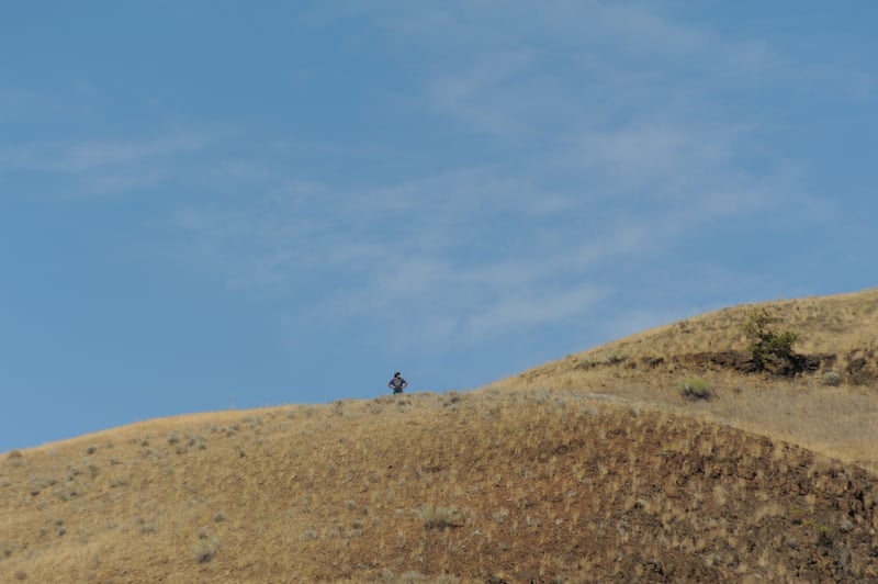 Paul Hiking Above Camp