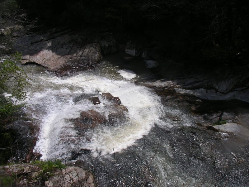 Slide Below Log Jam From Above.