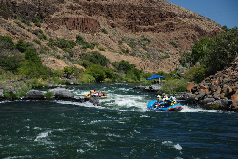 Dropping in to Wapanitia Rapids