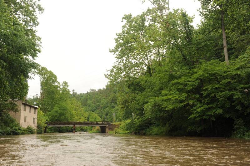 Looking Back Upstream Towards Put-in Bridge