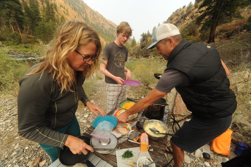 Huevos Rancheros at Upper Devils Teeth Camp