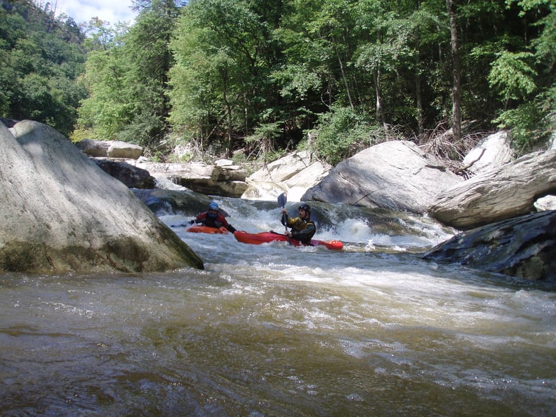 Kirk and Adam at the bottom of the rapid right above Jailhouse