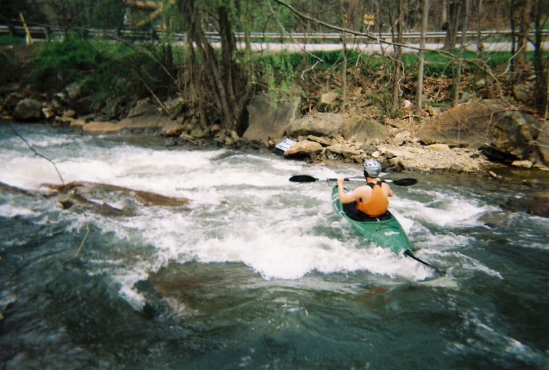 50ft upstream the Dellslow Bridge