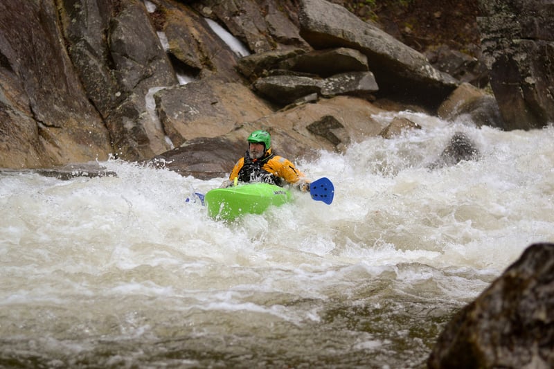Moser in the Entrance to 10 ft Falls