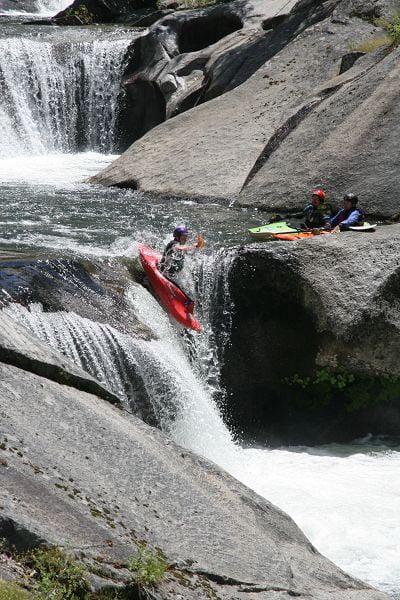 Daniel kayaking on Big Creek