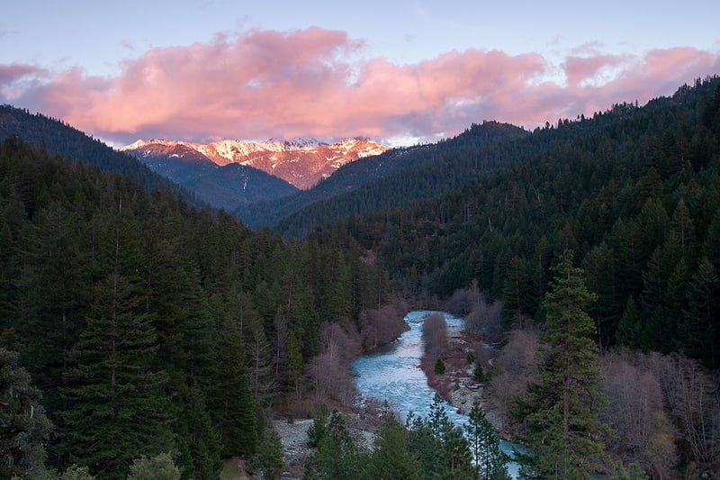 Sunset over NF Salmon