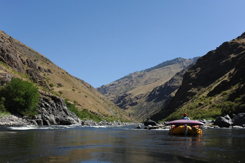 Coming in to Lower Bernard Creek Rapids