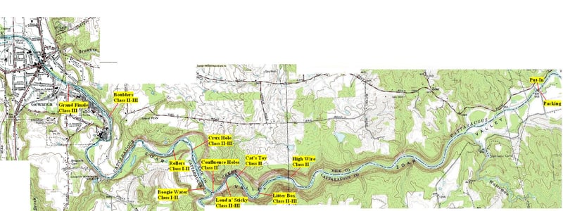 map of Cattaraugus Creek