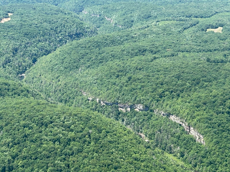 Daddy's Creek Canyon from the sky