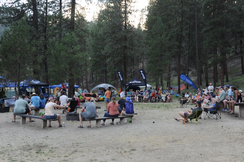 Gathered for the Evening Program at Hot Springs Campground