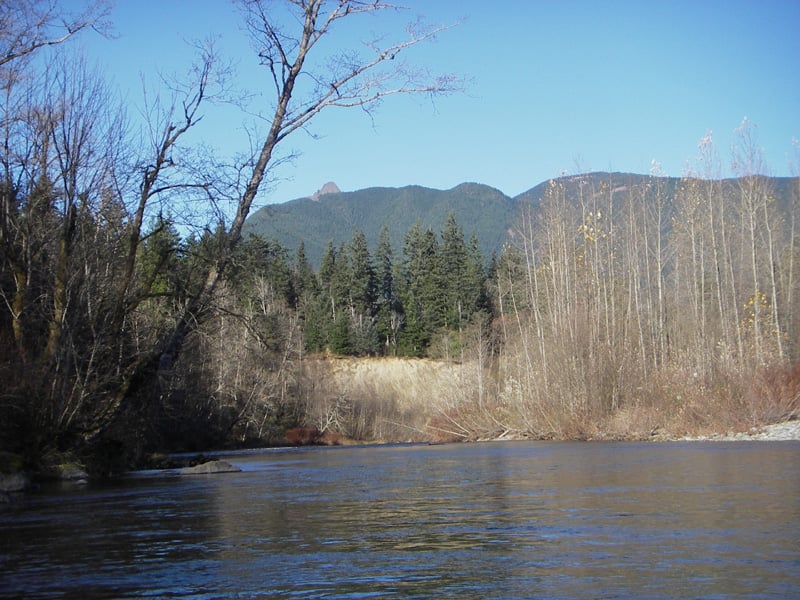 Mt. Si from the river