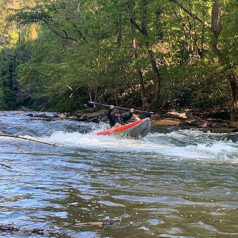 Good times in the Aire Lynx on the Upper Amicalola 