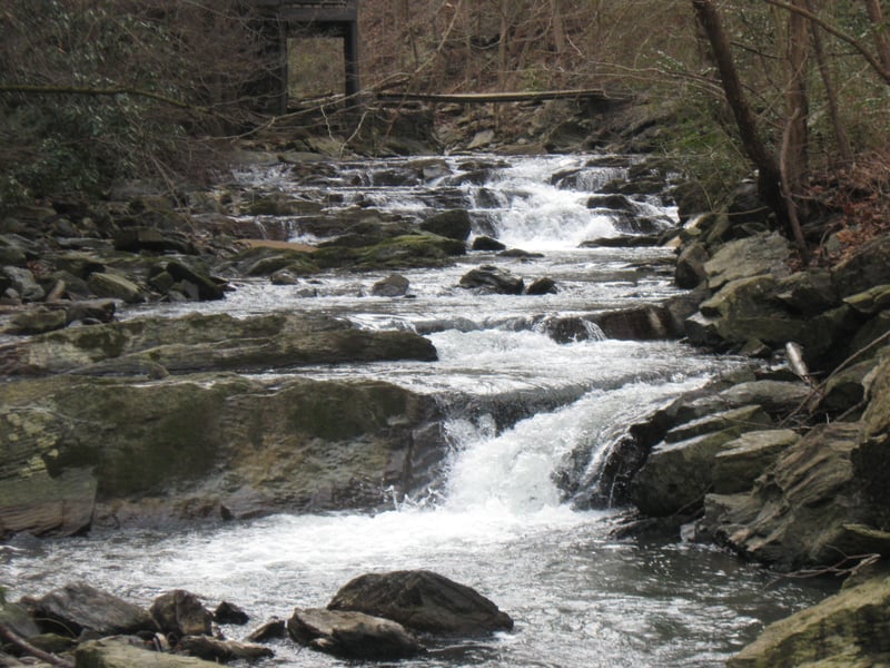 continuous section at low water