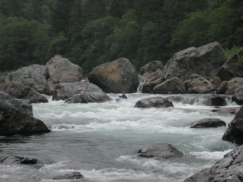 Looking Back Upstream at Boulder Drop