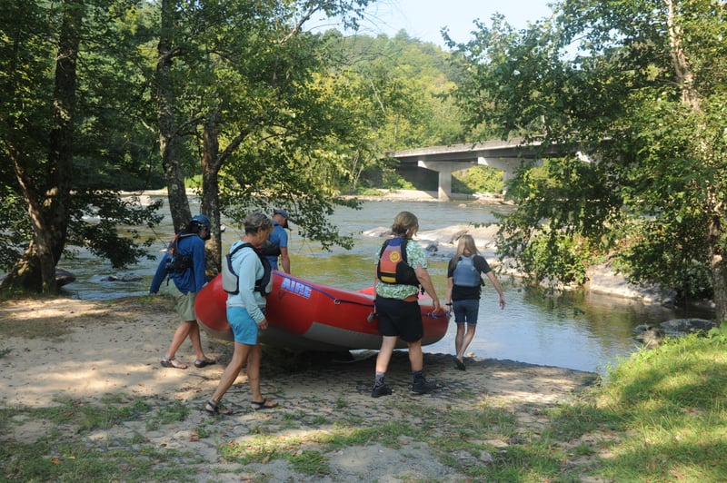 Carrying The Raft to the Water