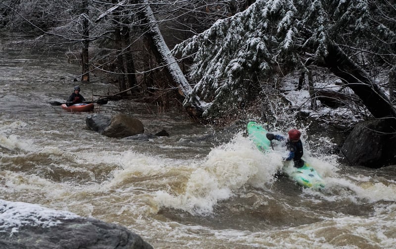 Will S at the put in rapid at a high flow