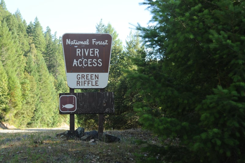 Green River Riffle River Access Sign