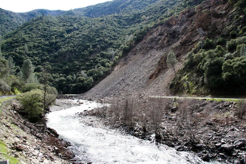 Landslide on Main Merced