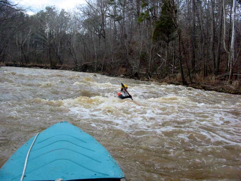 One of the many, smaller rapids
