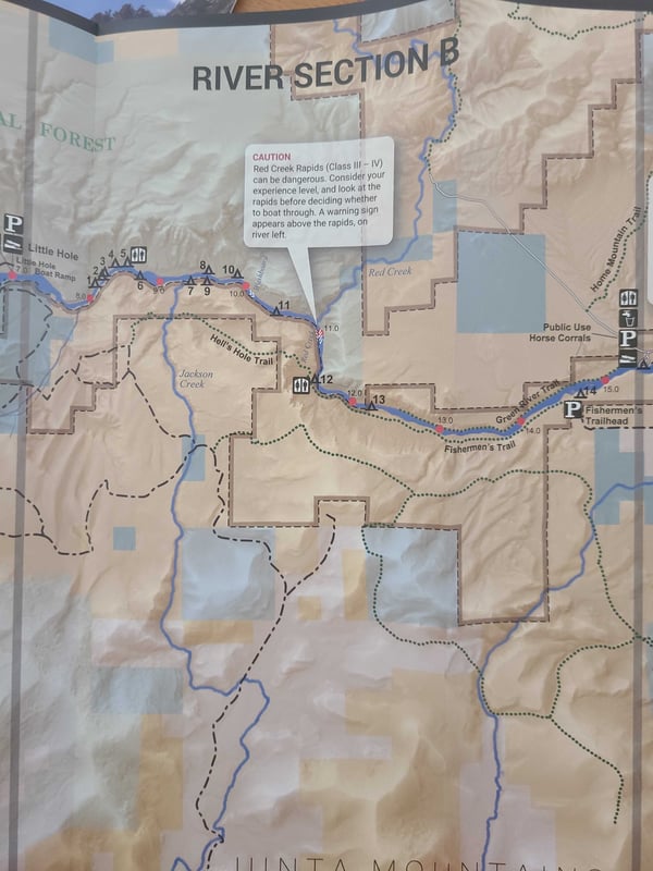 Section B of the Green River in Flaming Gorge (Little Hole to Indian Crossing)