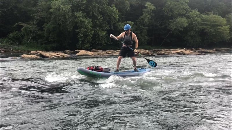 Surfing at the beginning of Devils Race Course