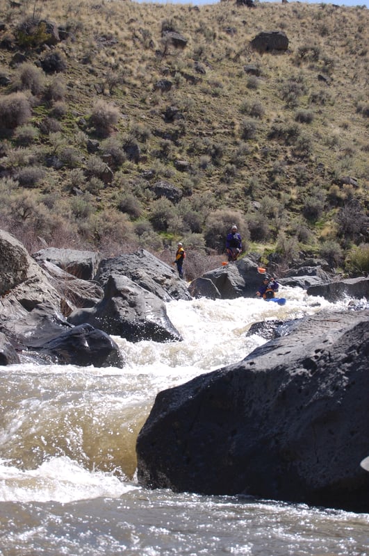 One of the moderate West Fork Bruneau rapids